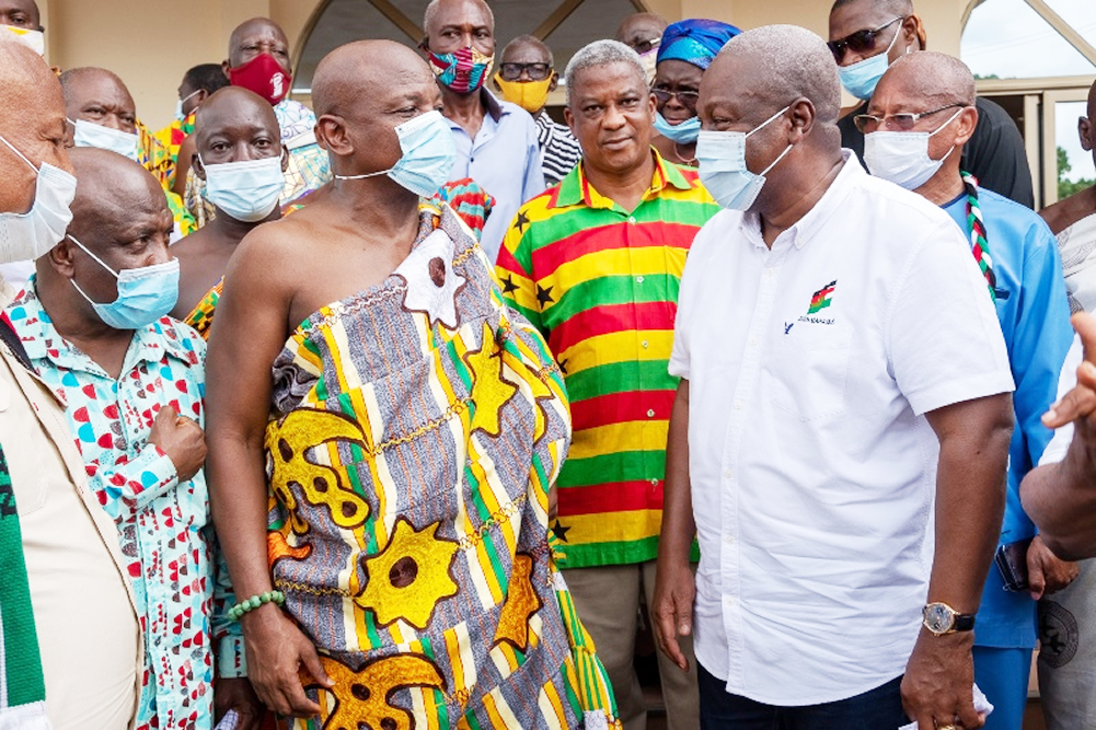 Photos - COURTESY CALL ON AGBOGBOMEFIA TOGBE AFEDE XIV BY H. E. JOHN DRAMANI MAHAMA, FORMER PRESIDENT OF GHANA